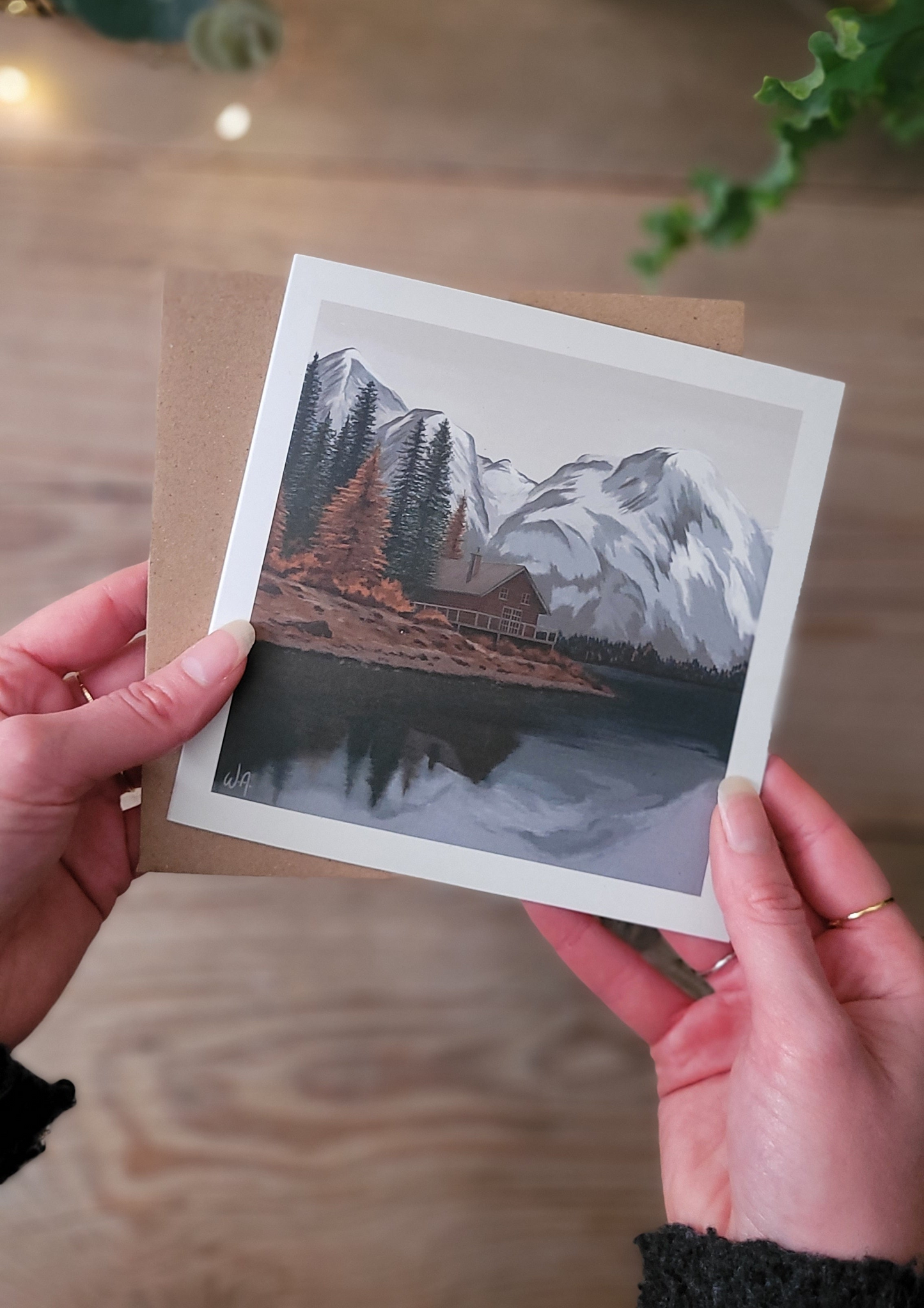 Winter by the water - Greetings card pack of 2