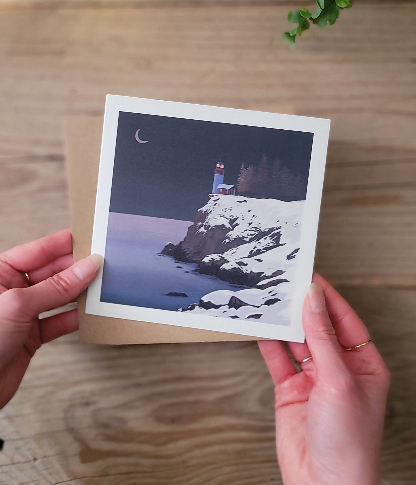 Winter by the water - Greetings card pack of 2