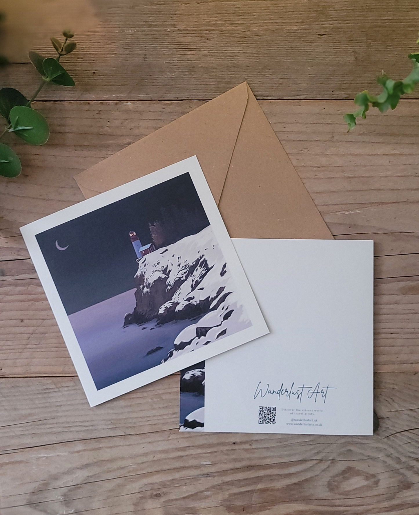 Winter by the water - Greetings card pack of 2
