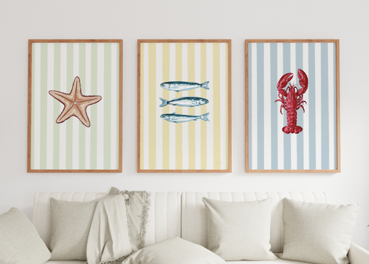 - 'by the sea' - PRE-ORDER gallery set of 3 prints